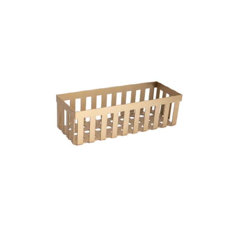Tezgah Üstü Banyo Havluluk Sepet Altın Saten 31 cm