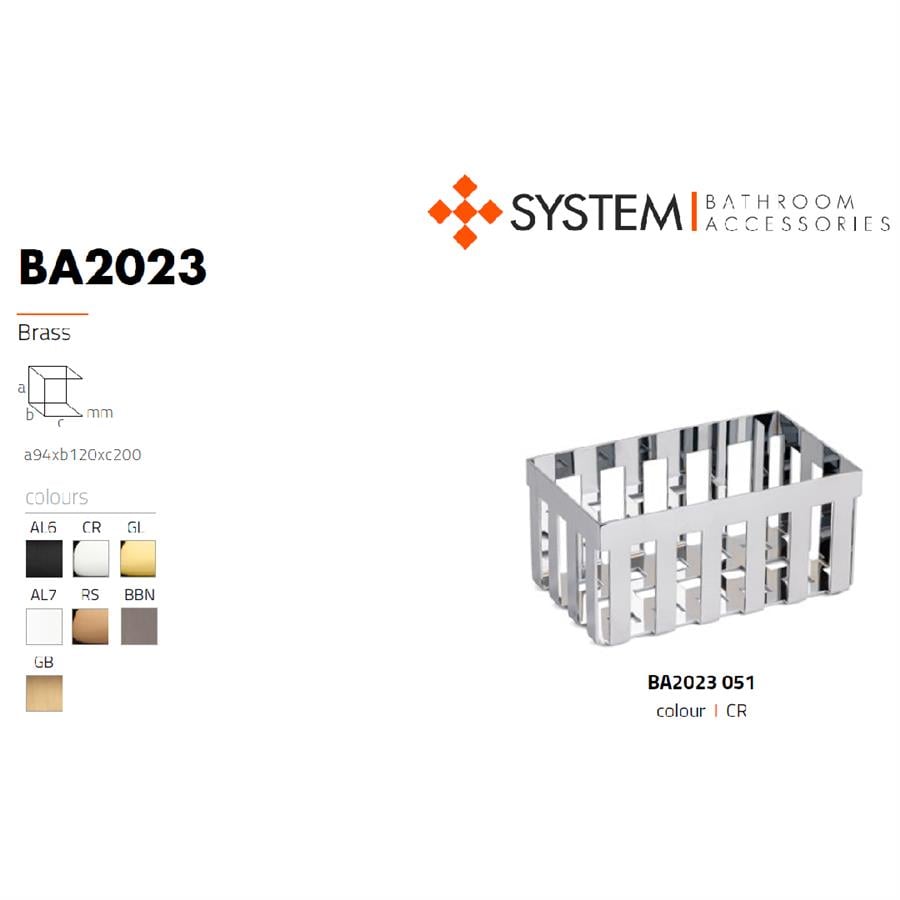 Tezgah Üstü Banyo Havluluk Sepet Krom 20 cm