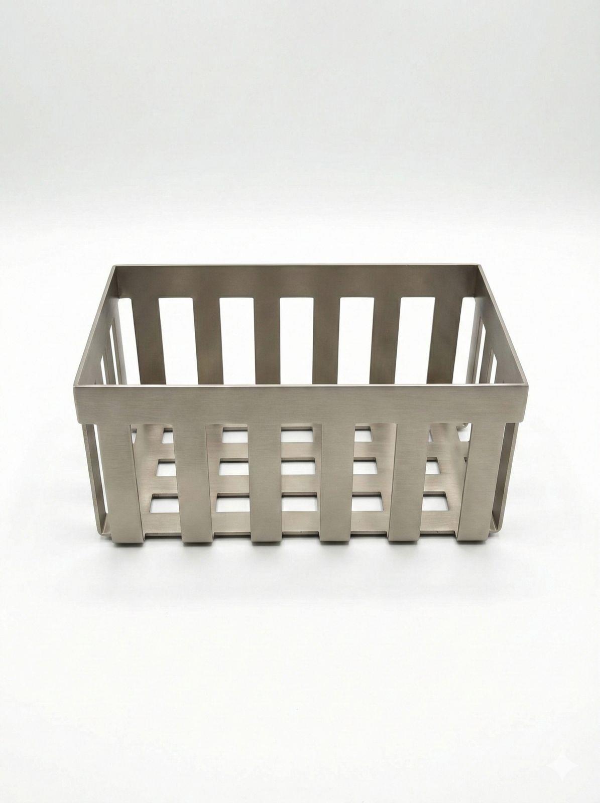 Tezgah Üstü Banyo Havluluk Sepet Nikel Saten Mat 20 cm