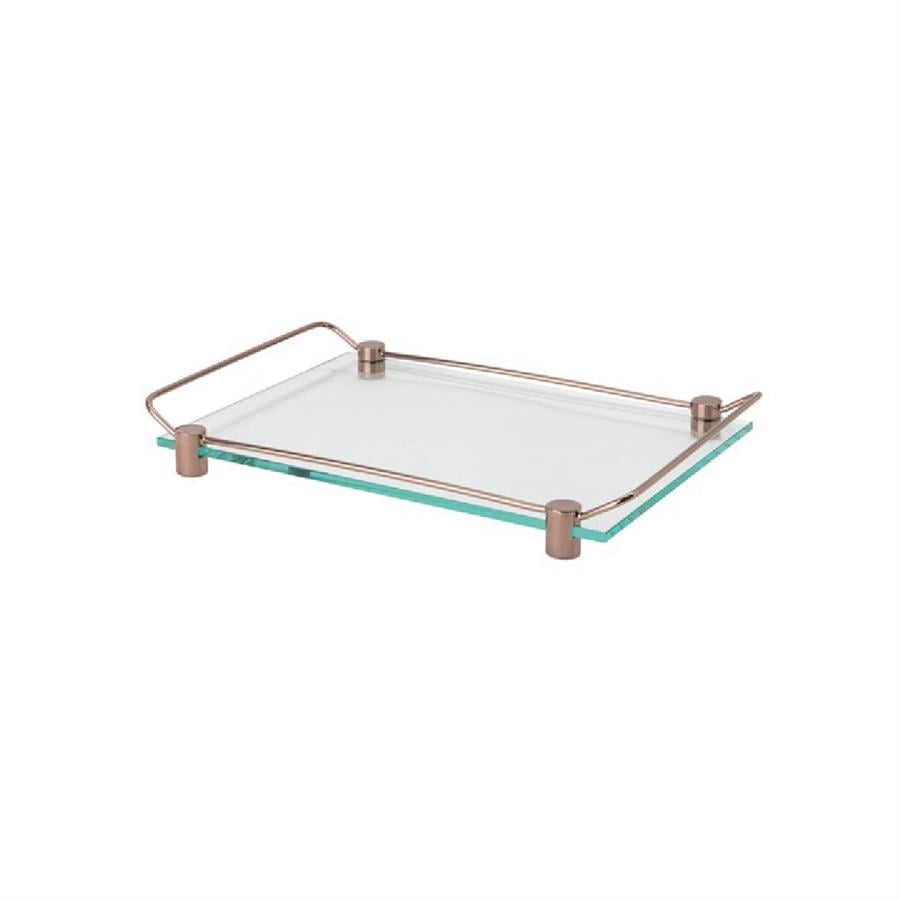 Banyo Tepsisi Cam/Rose Renk  36X209X313 Mm