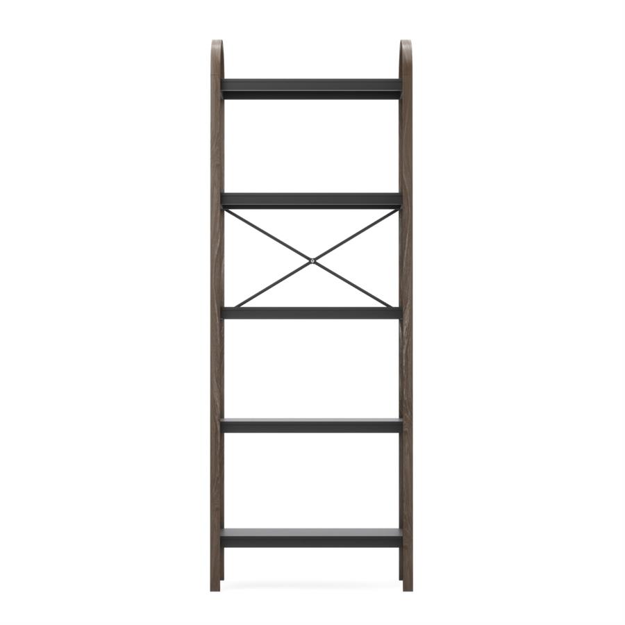 Bellwood 5 Katlı Raf Elbise Askılığı Siyah/Ceviz Renk 170x61 cm