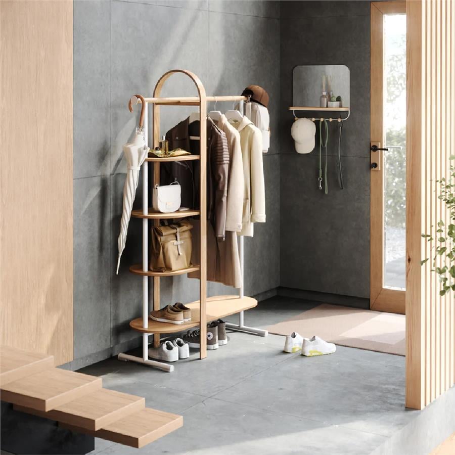 Bellwood Elbise Rafı Beyaz/Doğal