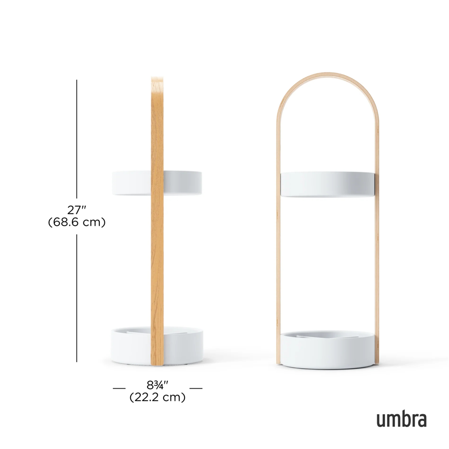 Bellwood Şemsiye Standı Beyaz-Doğal 68 cm