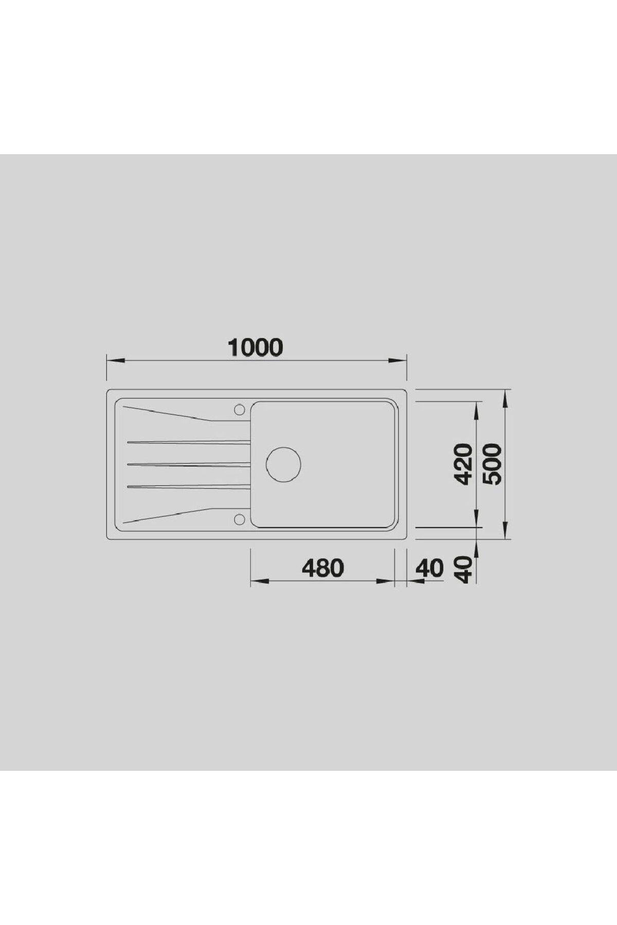 Blanco Sona Xl 6 S Tezgah Üstü 1 Gözlü Heriki Yöne Kullanılabilir Granit Evye Antrasit
