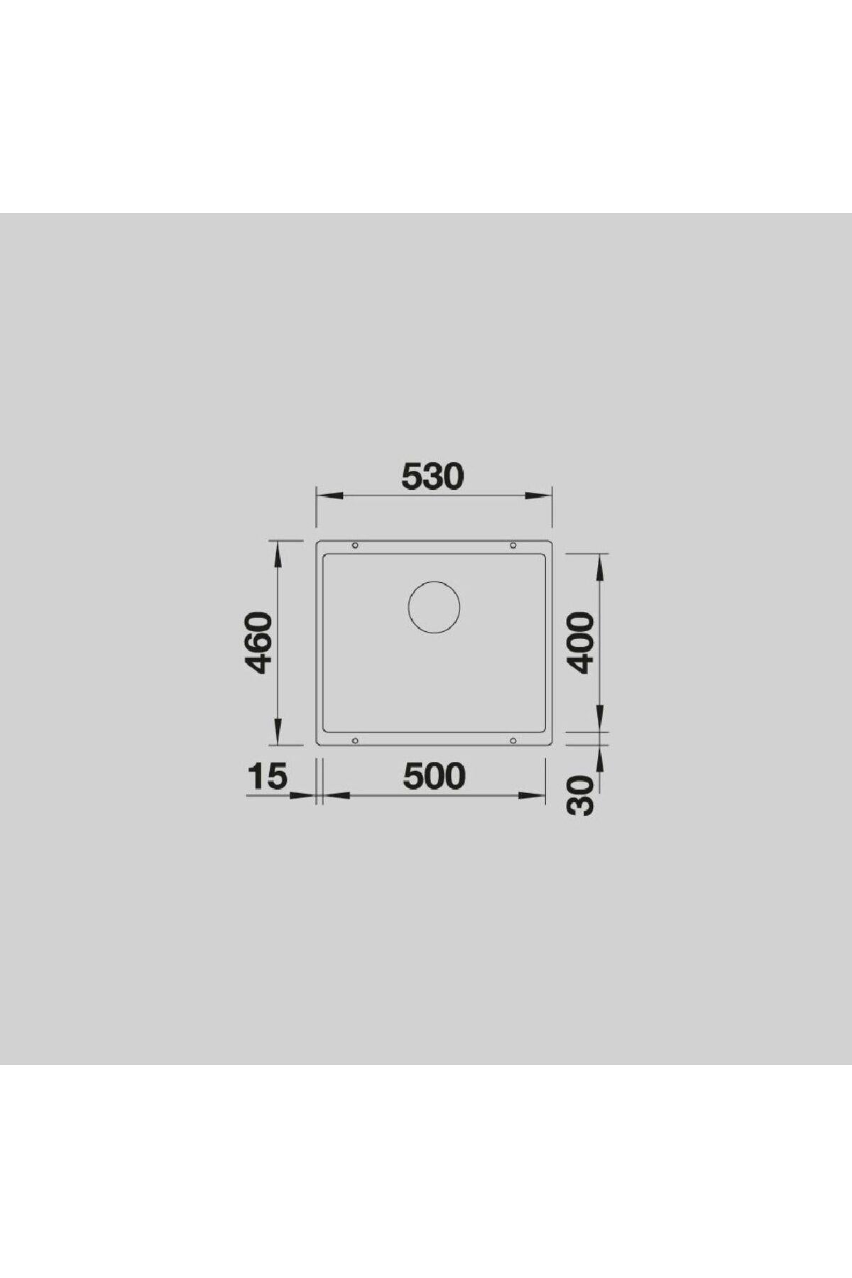 Blanco Subline 500 U Tezgah Altı Damlalıksız Granit Evye Siyah
