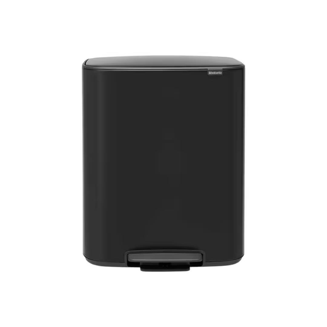 Bo Matt Black Pedallı Çöp Kutusu 2x30l
