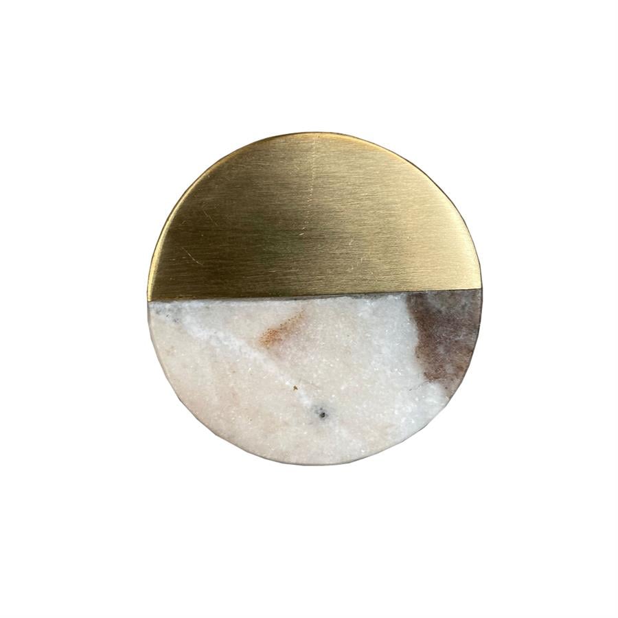 Kum/Mat Sarı Düğme Kulp Çap 38 mm 