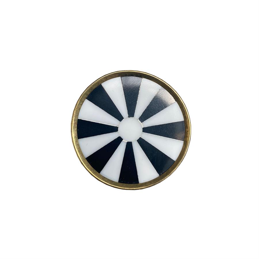 Çap 40Mm Sarı Düğme Kulp / Doğal Taş