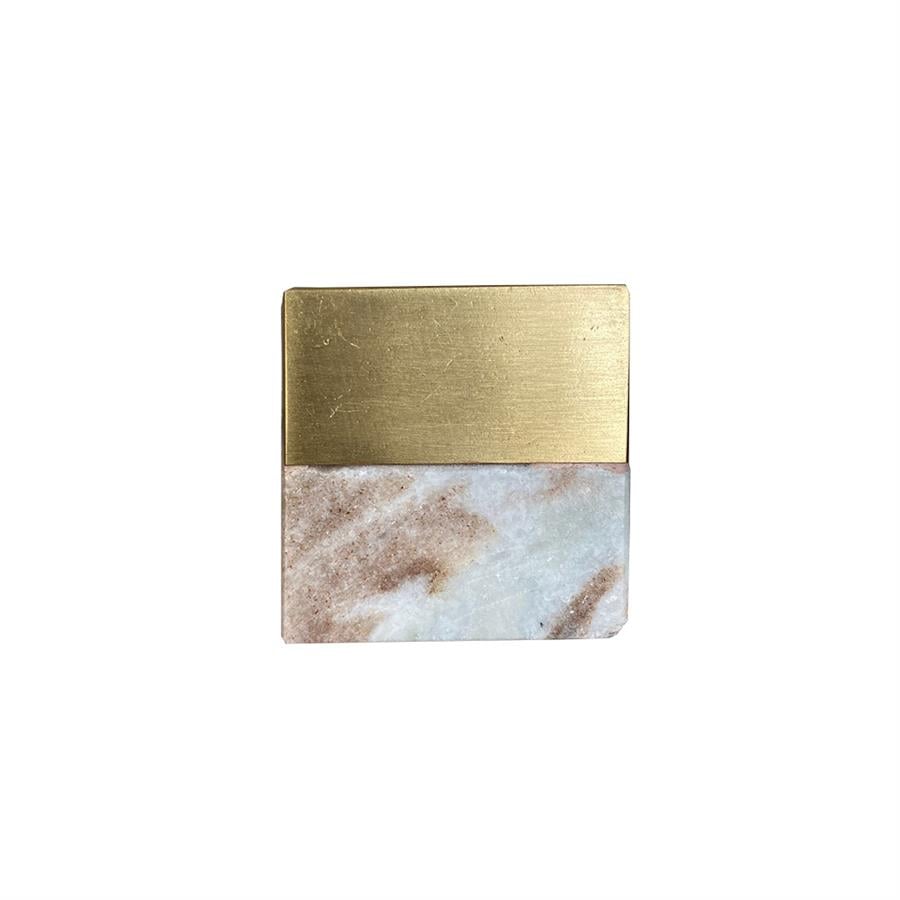 Çap 40X40Mm Kum/Mat Sarı Düğme Kulp / Doğal Taş
