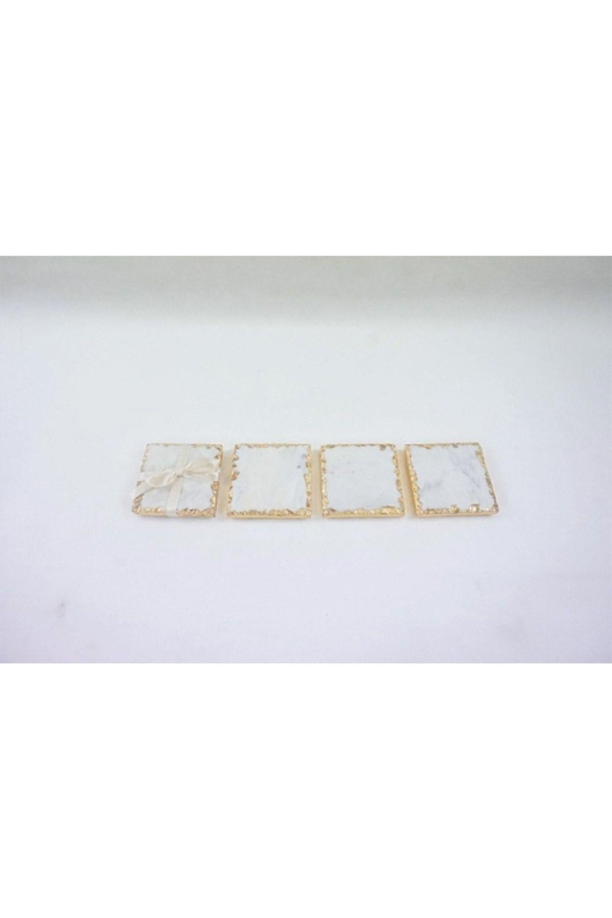 Carrara Kare Bardak Altlığı (4 Adet) - 10.5Cmx10.5Cm