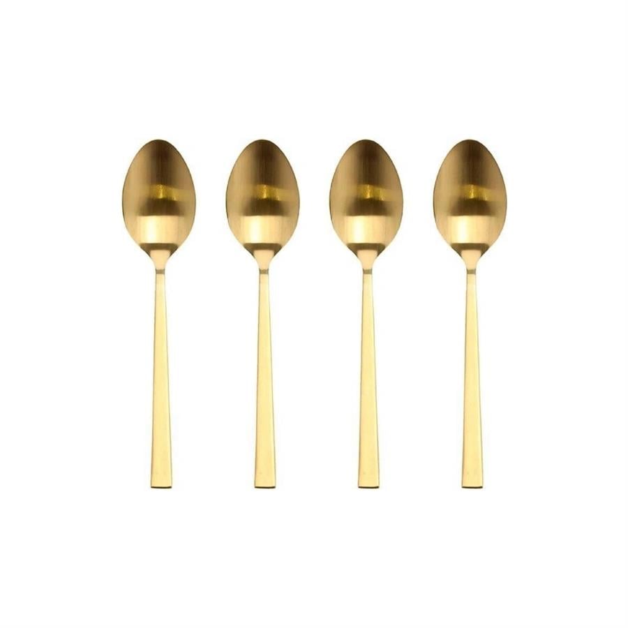 Çay Kaşığı Paslanmaz Çelik 4 Adet Pirinç Rengi 14,2 Cm