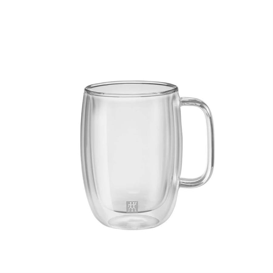 Çift Camlı Kulplu 2'Li Latte Macchiato Bardak