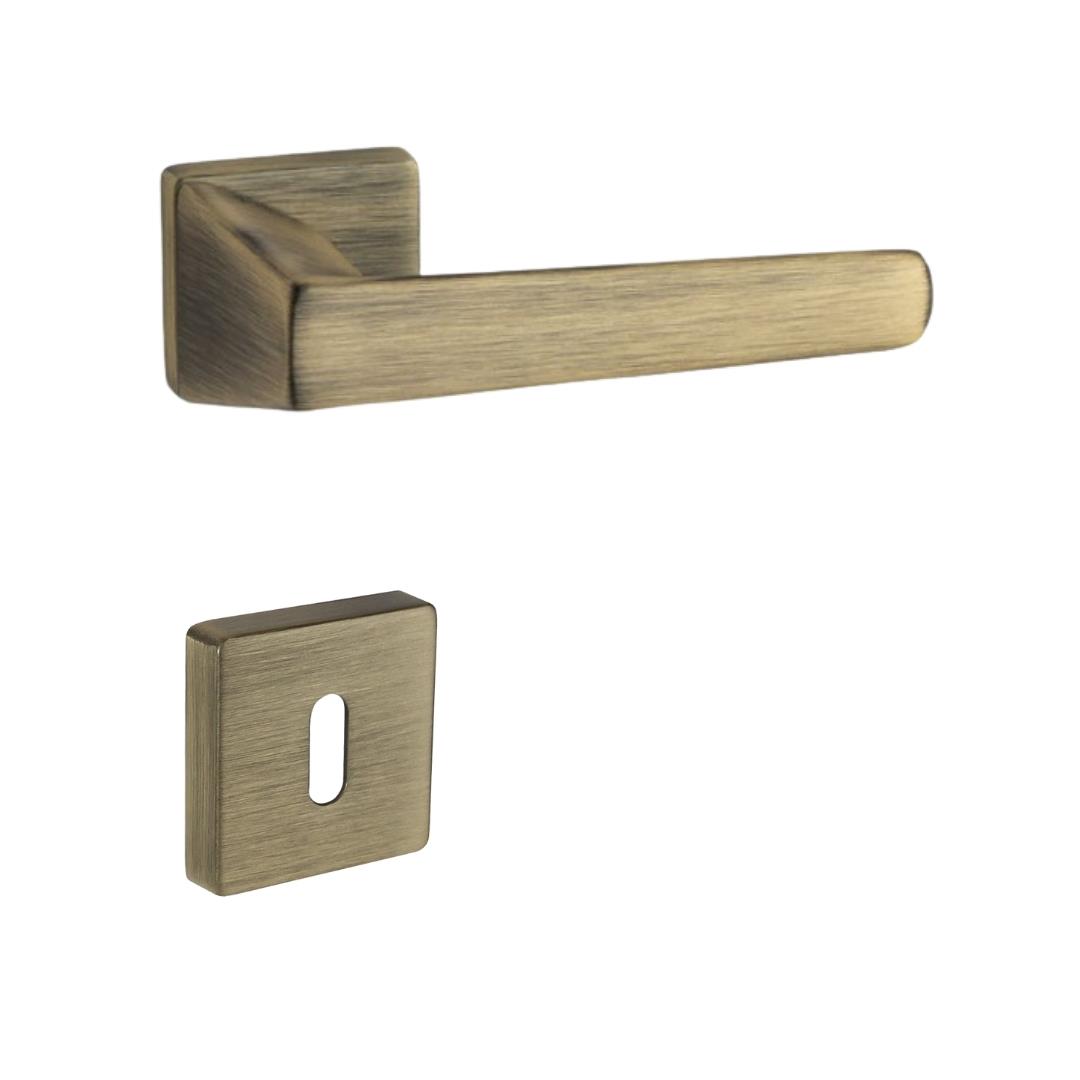 Concordıa Rozetli Kapı Kolu Takımı Antik Renk