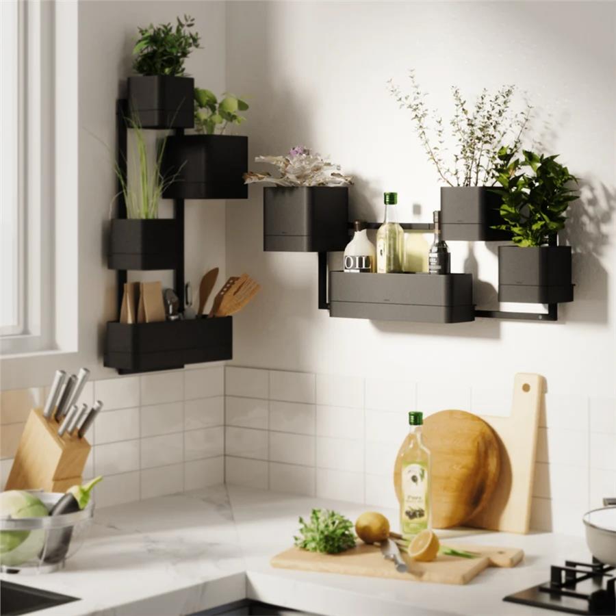 Cubiko Duvar Saksısı Siyah Renk