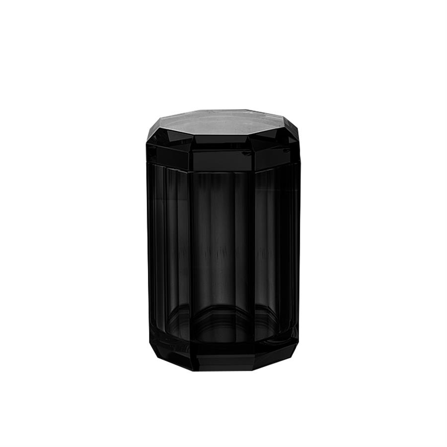 Cyrstal Bath Accessory Cotton Box Black