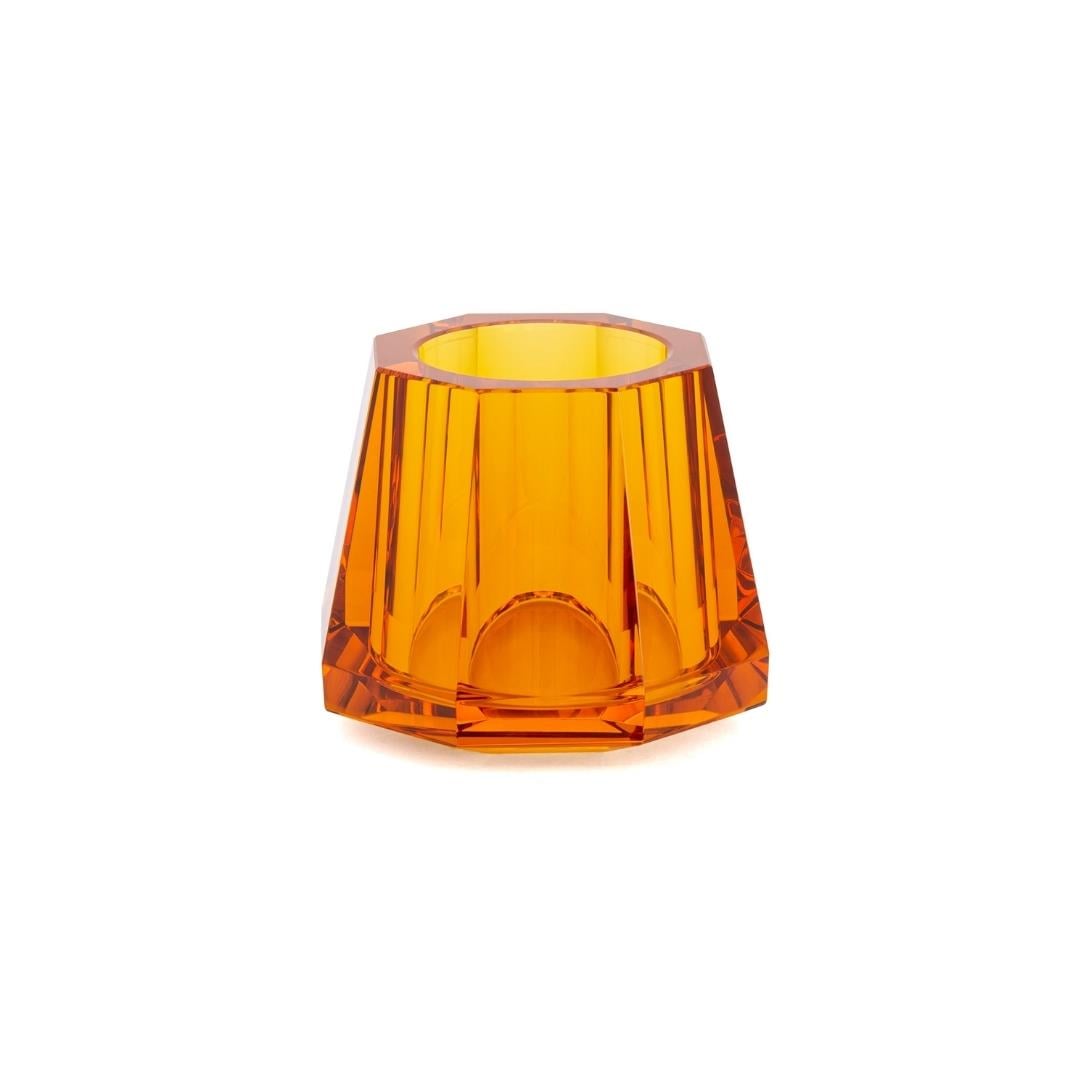 Cyrstal Bath Accessory Tooth Mug Amber 88x120x120 mm