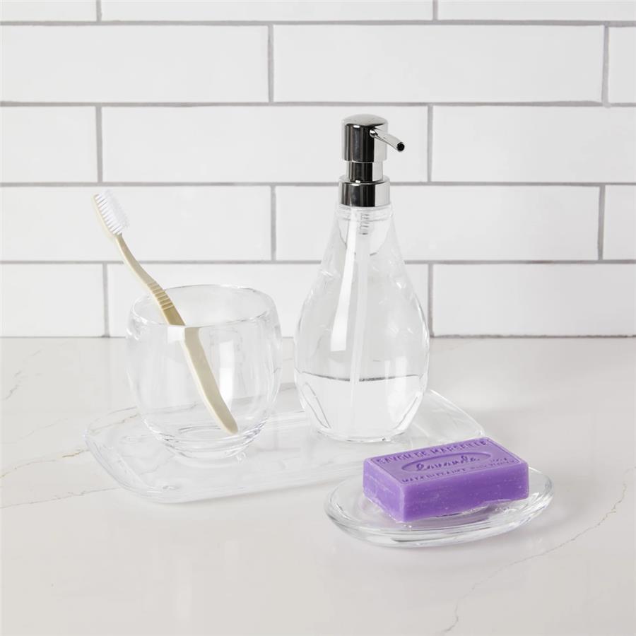 Damla Sıvı Sabunluk 280 ml Krom Renk Pompalı