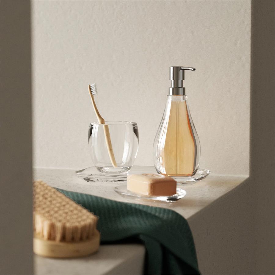 Damla Sıvı Sabunluk 280 ml Krom Renk Pompalı