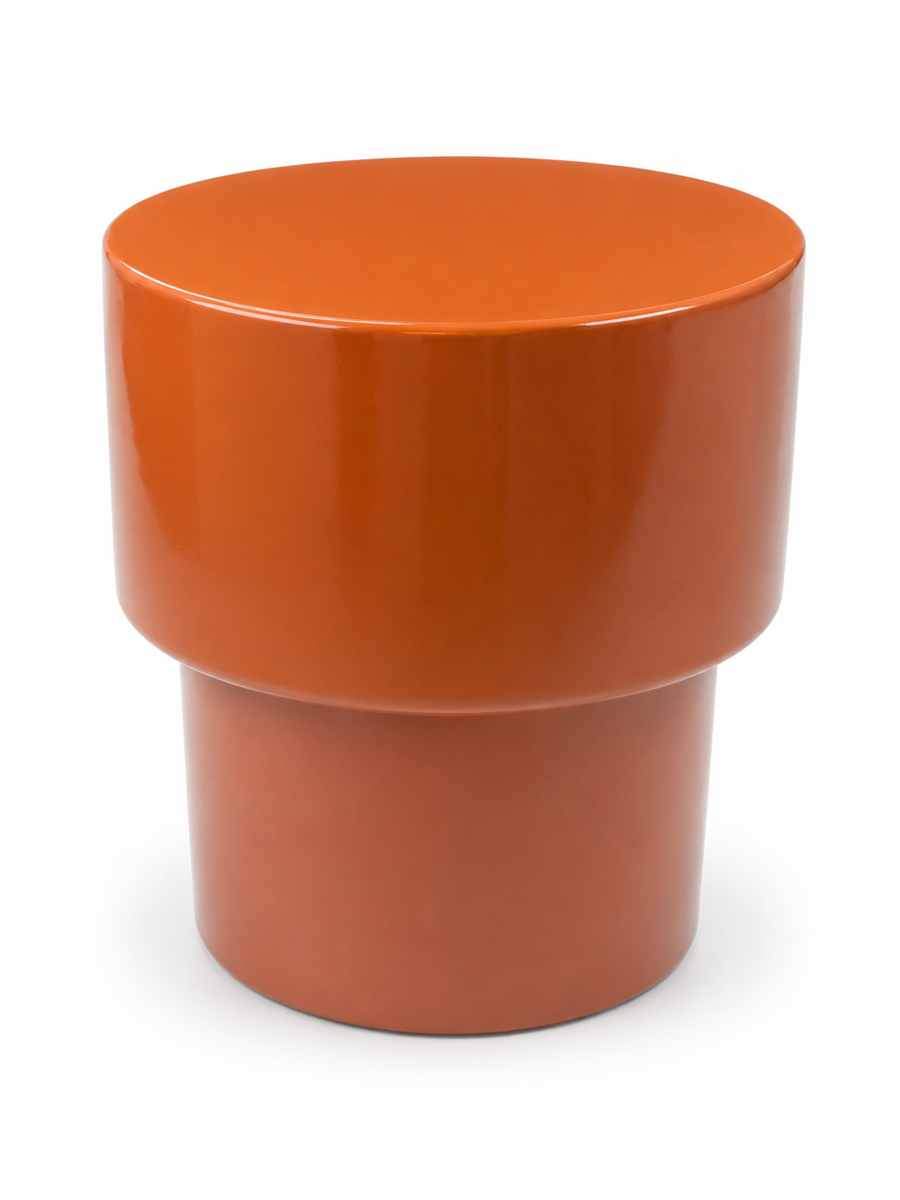 Dekoratif Lounge Yan Sehpa Terracotta D40 x H46 cm