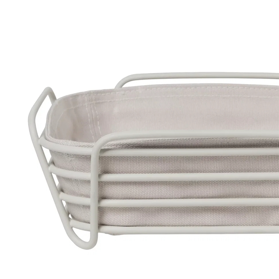 DELARA Ekmek Sepeti Açık Bej L Boy 26x26x9 cm