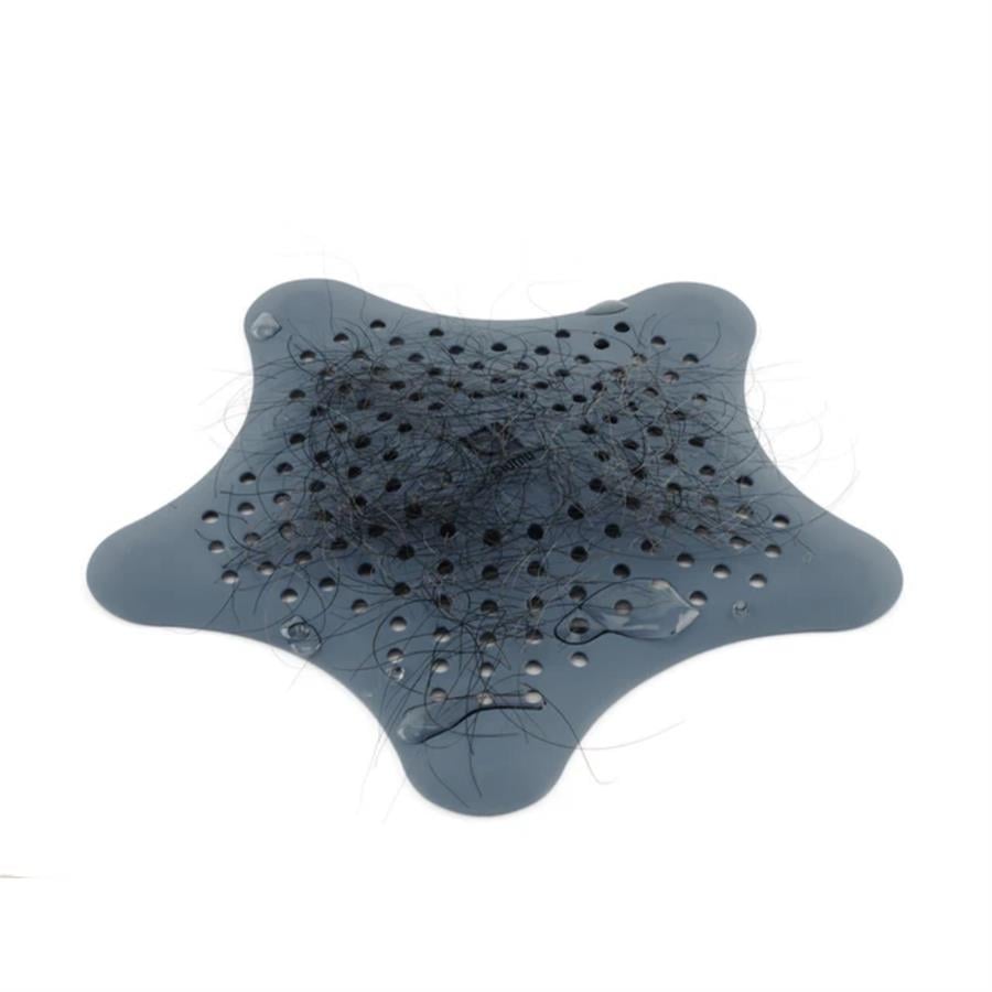 Denizyıldızı Saç Yakalayıcı/Banyo Gider Filtresi Gri Mavi Çap:15 cm