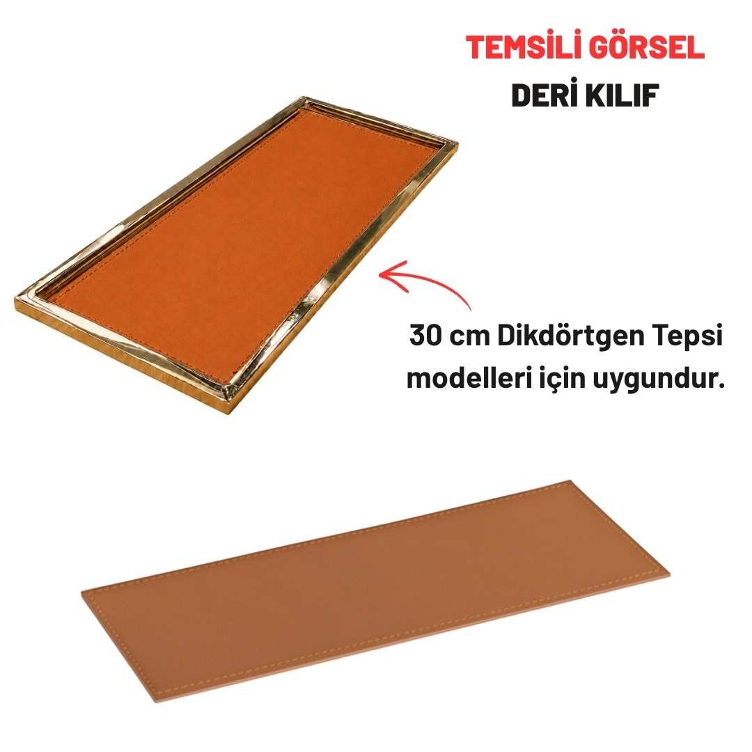 Diktörgen Tepsi Deri Kılıfı Siyah