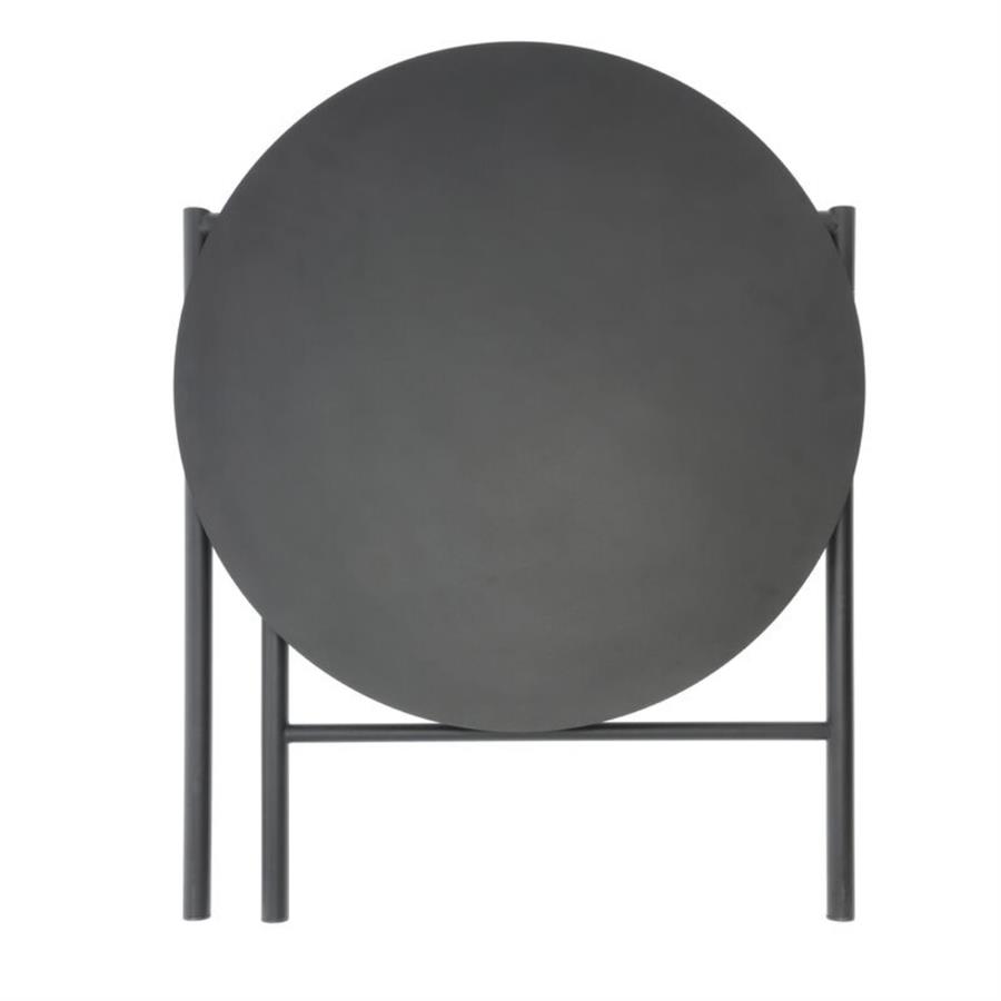 Disk Masası Siyah Çelik 72 cm - Çap 70 cm