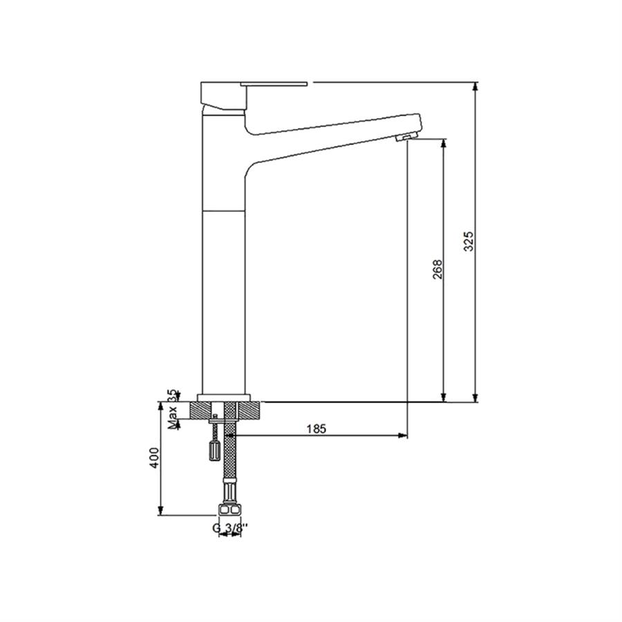 Domıno Çanak Tıpı Lavabo Bataryası Altın 971008