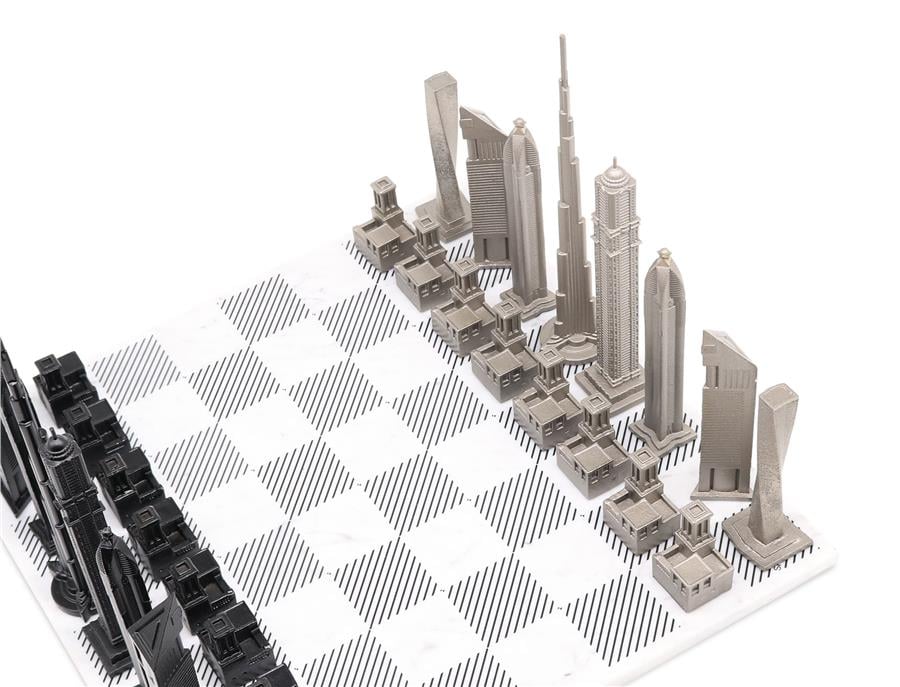 Dubaı Paslanmaz Çelik Satranç Takımı