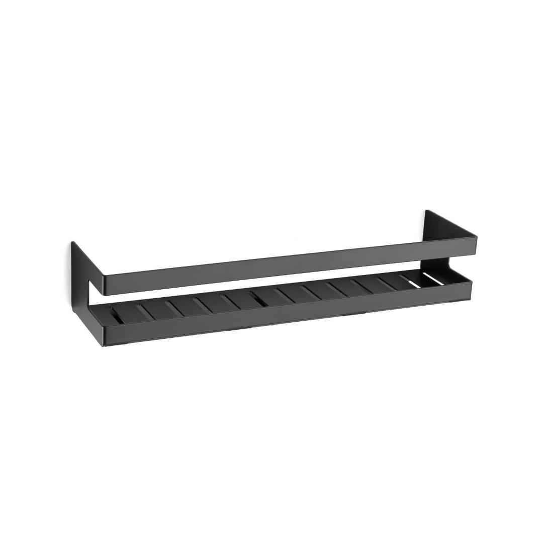 Duvara Monte Banyo Duş Raf Sistemi Siyah 40 cm
