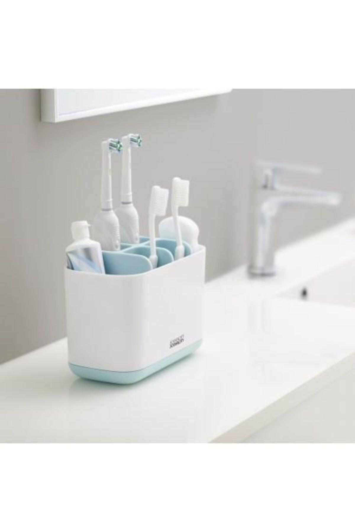 Easy-Store Büyük Diş Fırçalık - Beyaz/Mavi