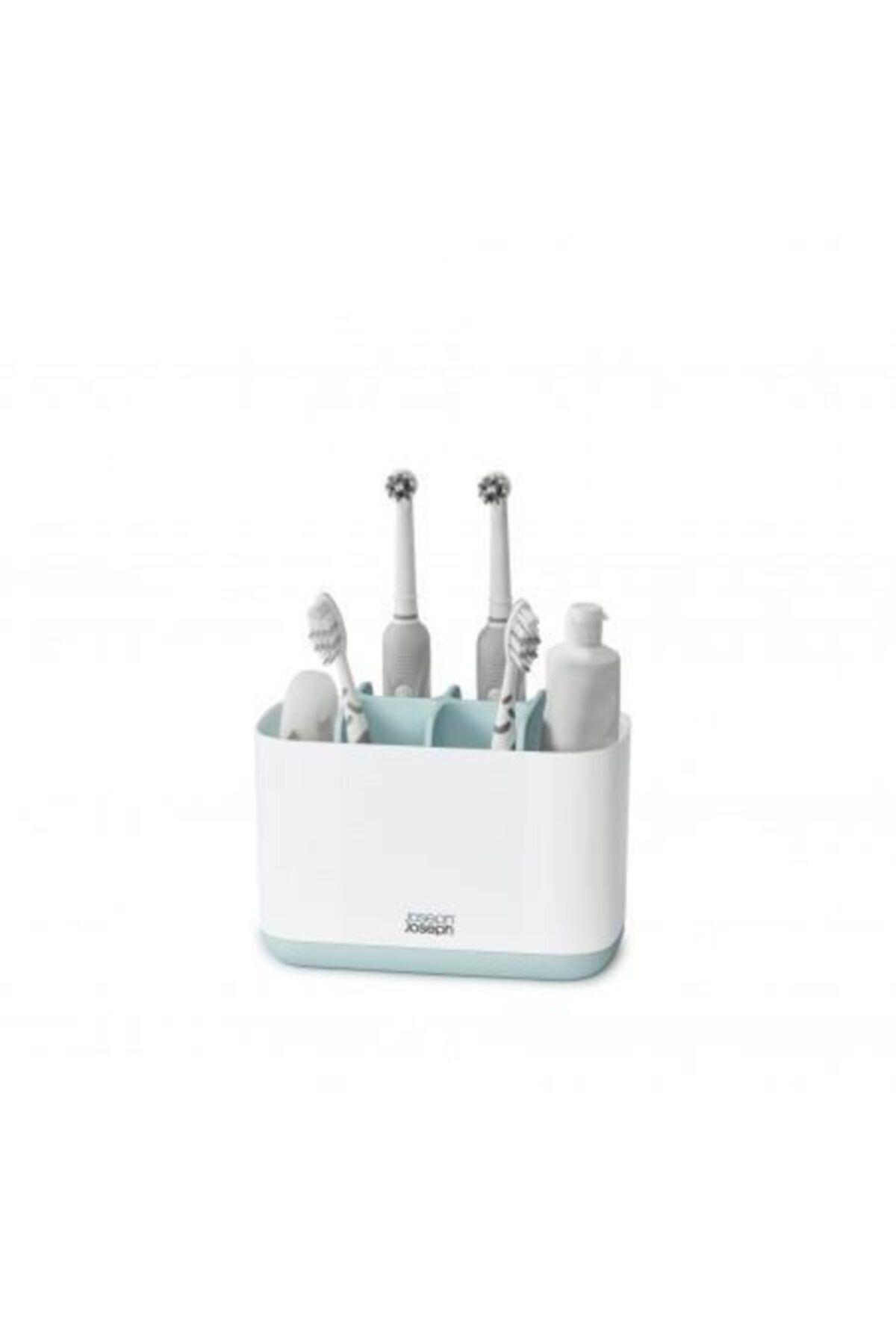 Easy-Store Büyük Diş Fırçalık - Beyaz/Mavi