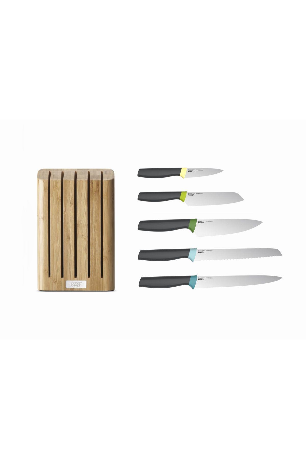 Elevate 5´Li Bıçak Bambu Blok Set