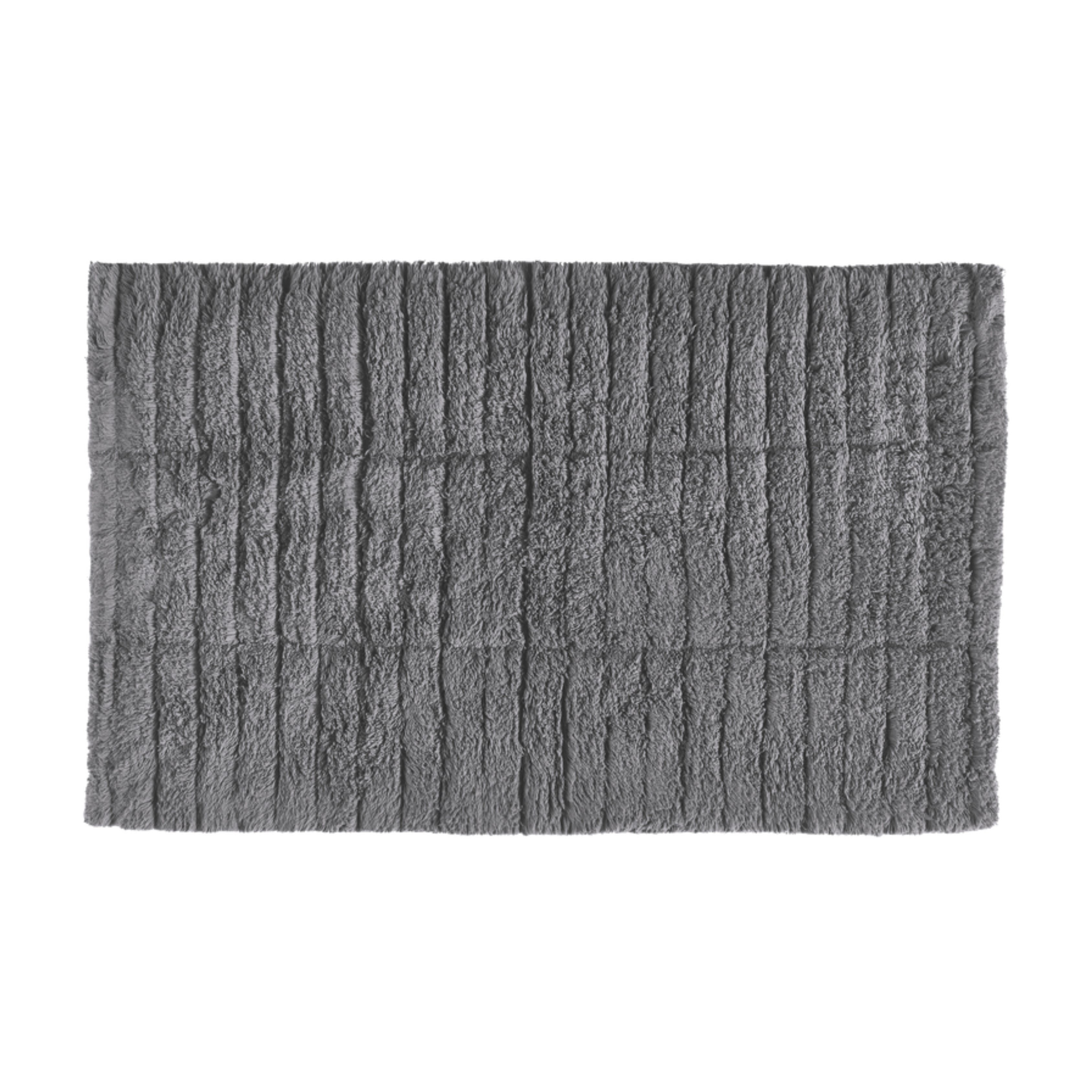 Fayans Banyo Paspası Gri %100 Pamuk 50 X 80 cm