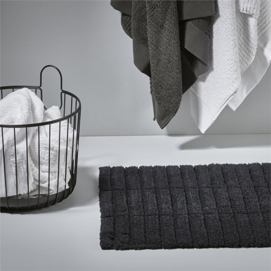 Fayans Banyo Paspası Siyah %100 Pamuk 50x80 cm