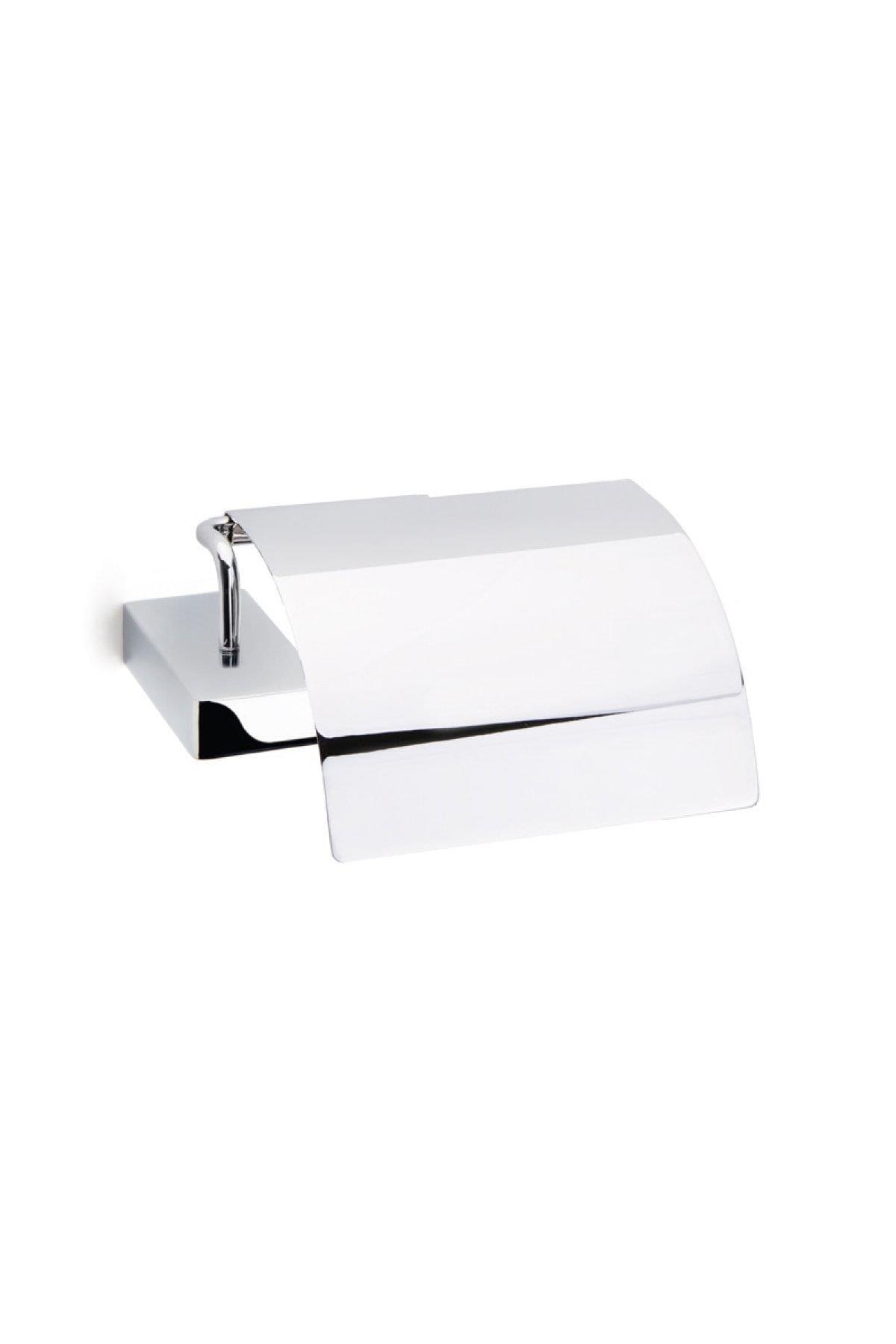 Flat Kapaklı Tuvalet Kağıtlığı Krom Renk 90X95X151 mm