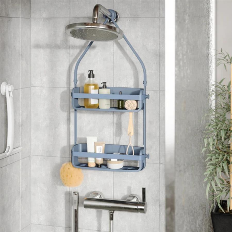 Flex Duş Rafı Gri Mavi 66x33x9.9 cm