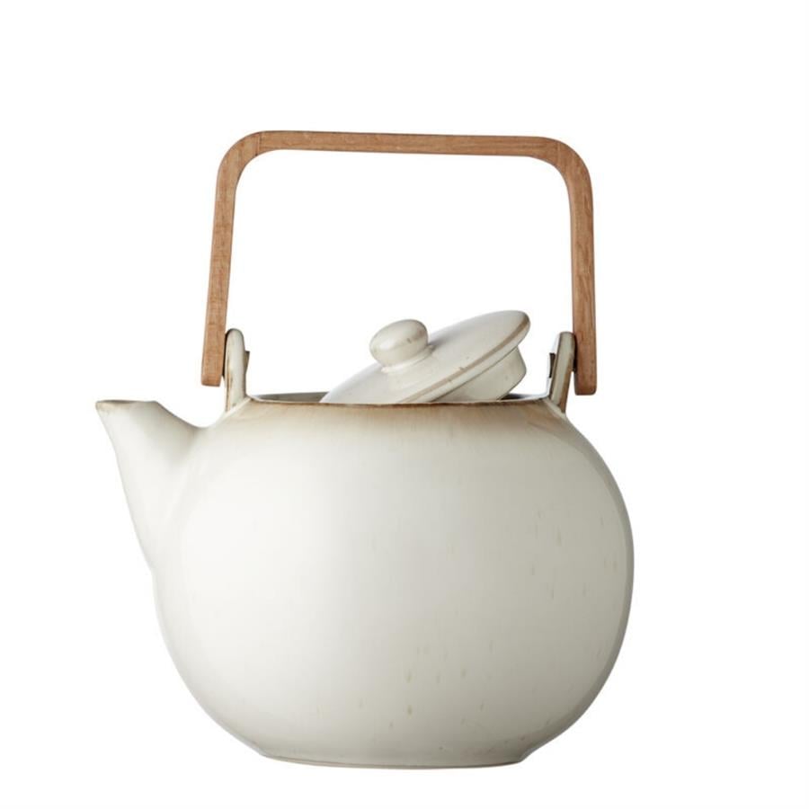 Gastro Seramik Çaydanlık 1.2 L Ve Çay Süzgeci Krem Rengi