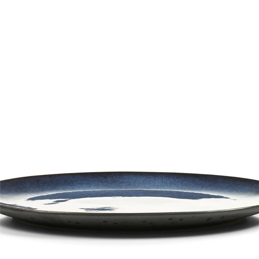 Gastro Seramik Oval Yemek Tabağı Siyah/Koyu Mavi 45 X 34 Cm