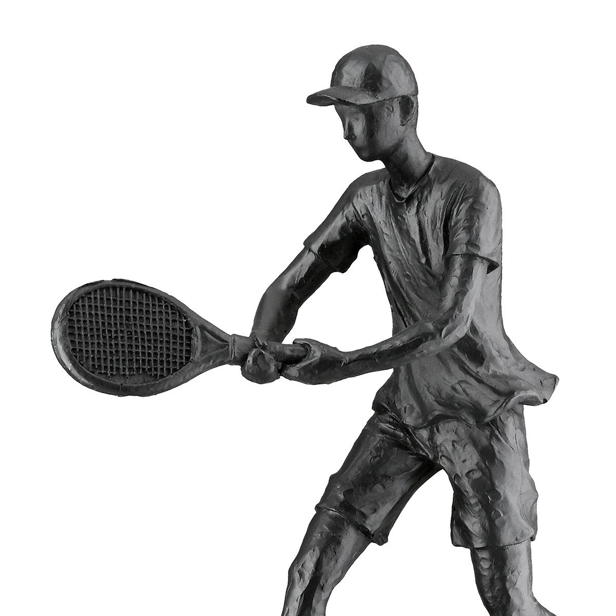 Gılde 2Li Dekoratif Tenis Poli Siyah Küçük Boy L.6 cm W.14 cm H.20 cm - 2 Adet