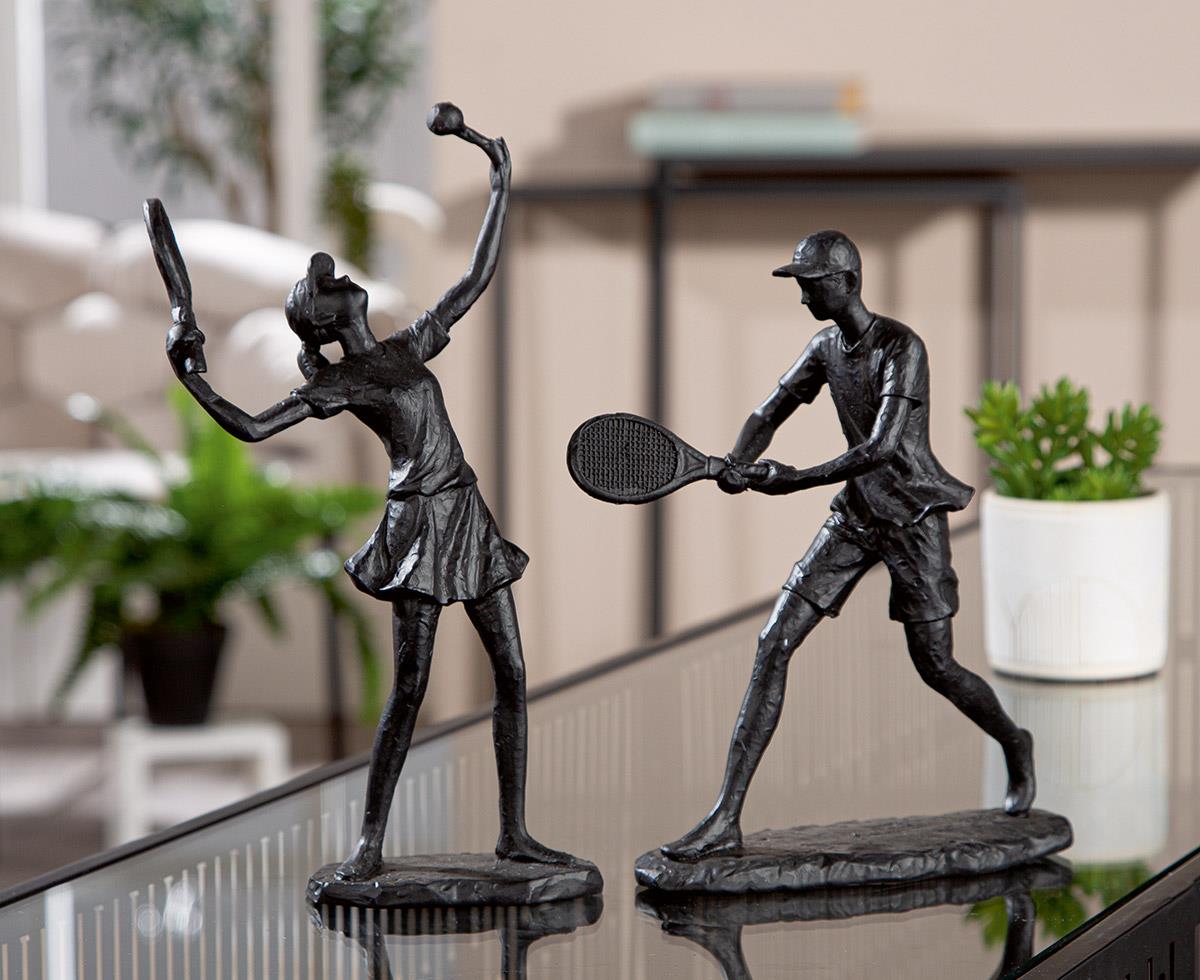Gılde 2Li Dekoratif Tenis Poli Siyah Küçük Boy L.6 cm W.14 cm H.20 cm - 2 Adet