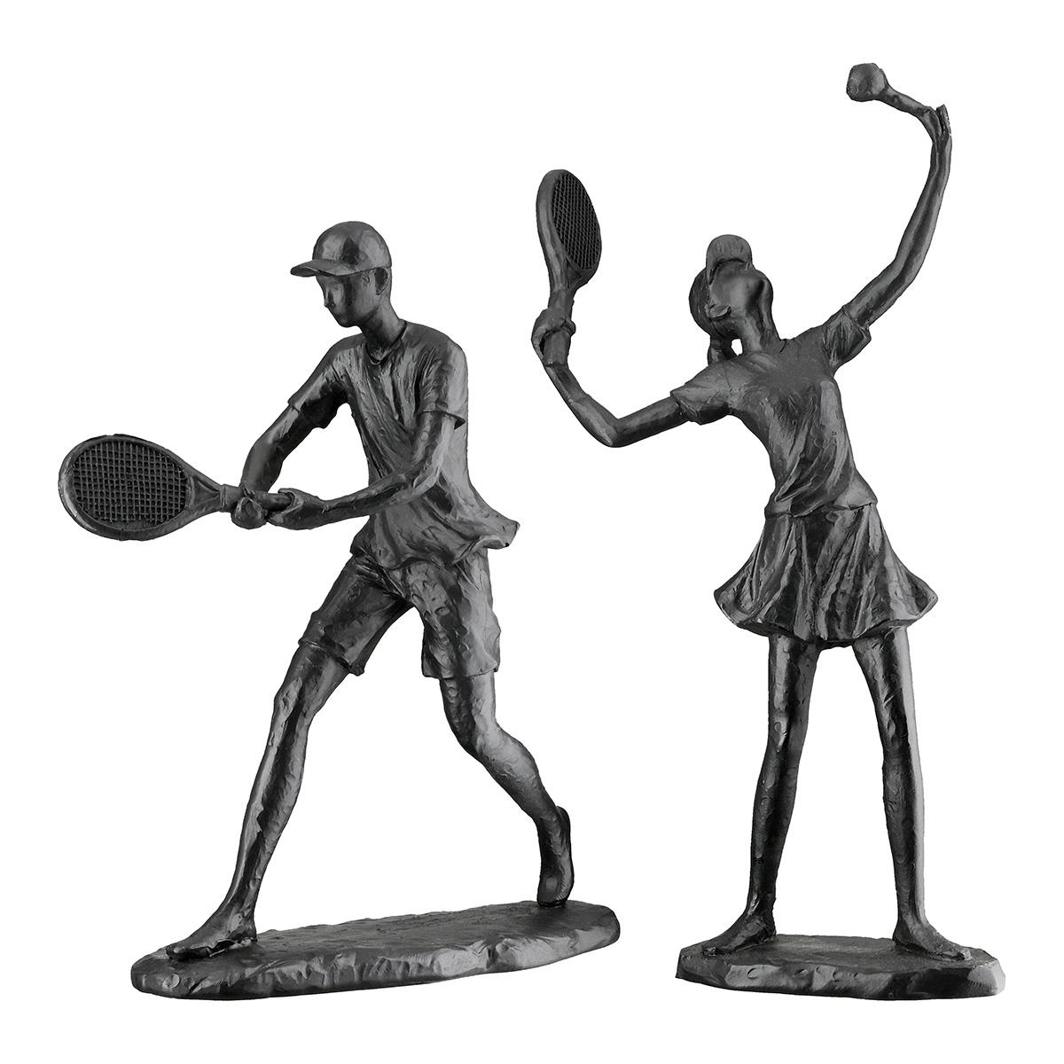 Gılde 2Li Dekoratif Tenis Poli Siyah Küçük Boy L.6 cm W.14 cm H.20 cm - 2 Adet