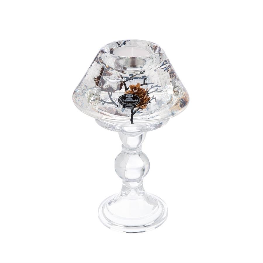 Gılde Dreamlight Tealight Mumluk Lamba Memphis Cam Beyaz Y.20 cm D.12 cm