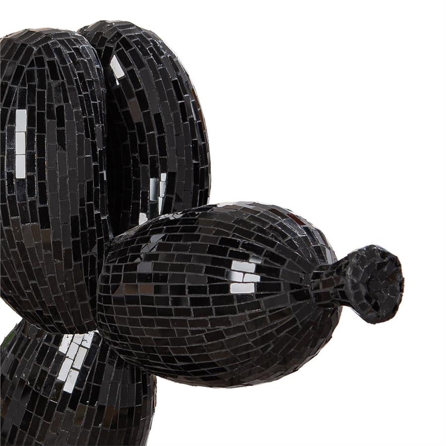 Gılde Figür Balon Köpek Ayna Camı Siyah L.24 cm W.65 cm H.61 cm