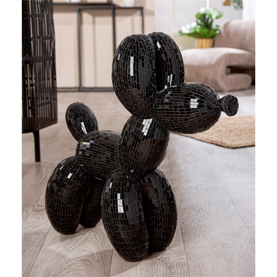 Gılde Figür Balon Köpek Ayna Camı Siyah L.24 cm W.65 cm H.61 cm