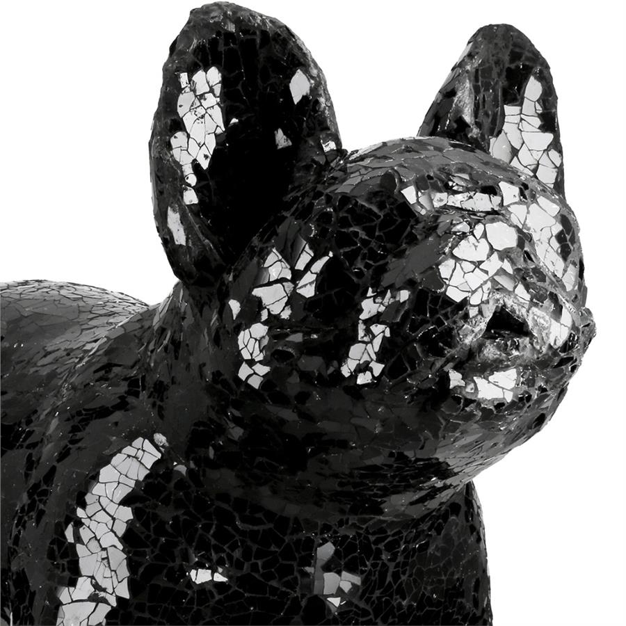 Gılde Figür Köpek Bulldog Kristal Cam Siyah L.23 cm W.48 cm H.38 cm