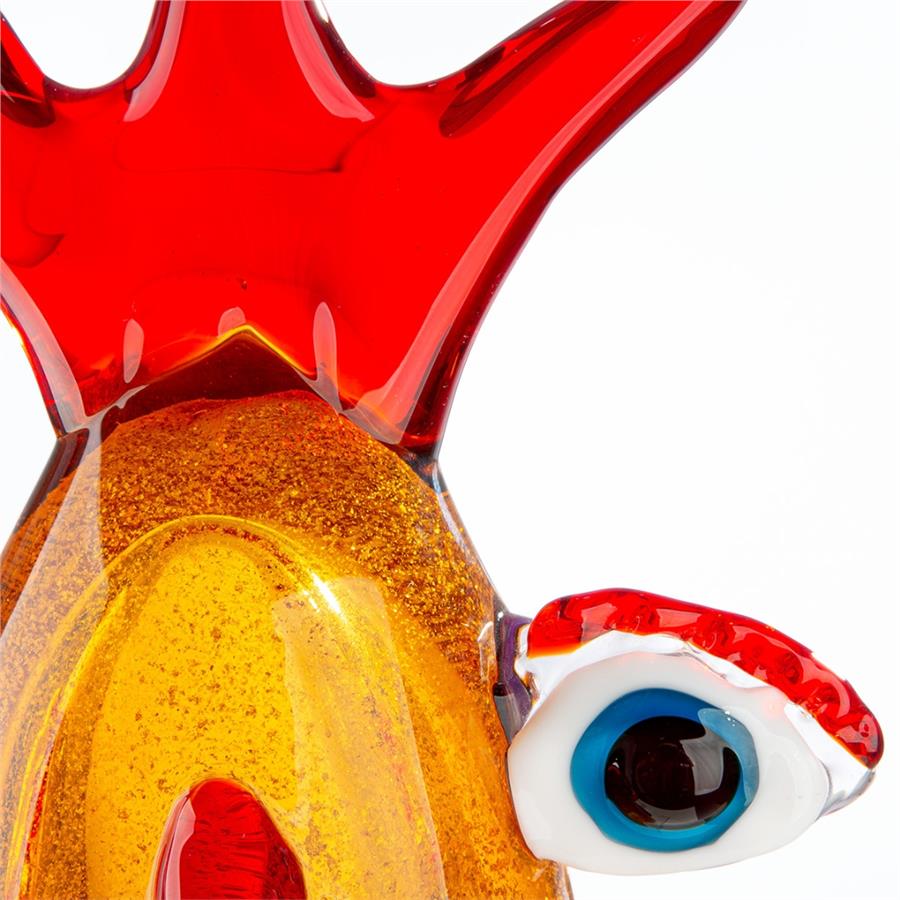 Gılde Glassart Dekoratif Obje Baş Cam Kahverengi L.10 cm W.15 cm H.24 cm