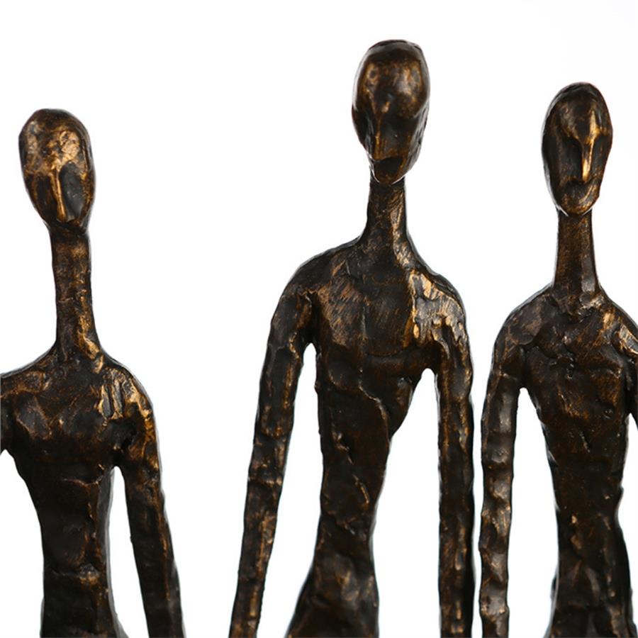 Gılde Heykel Grup Metal Bronz Renkli L.11 cm W.40 cm H.35 cm