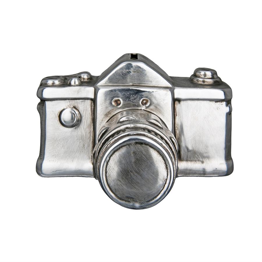 Gılde Kamera Para Kutusu Seramik Gümüş Renkli L.11 cm W.16 cm H.10 cm