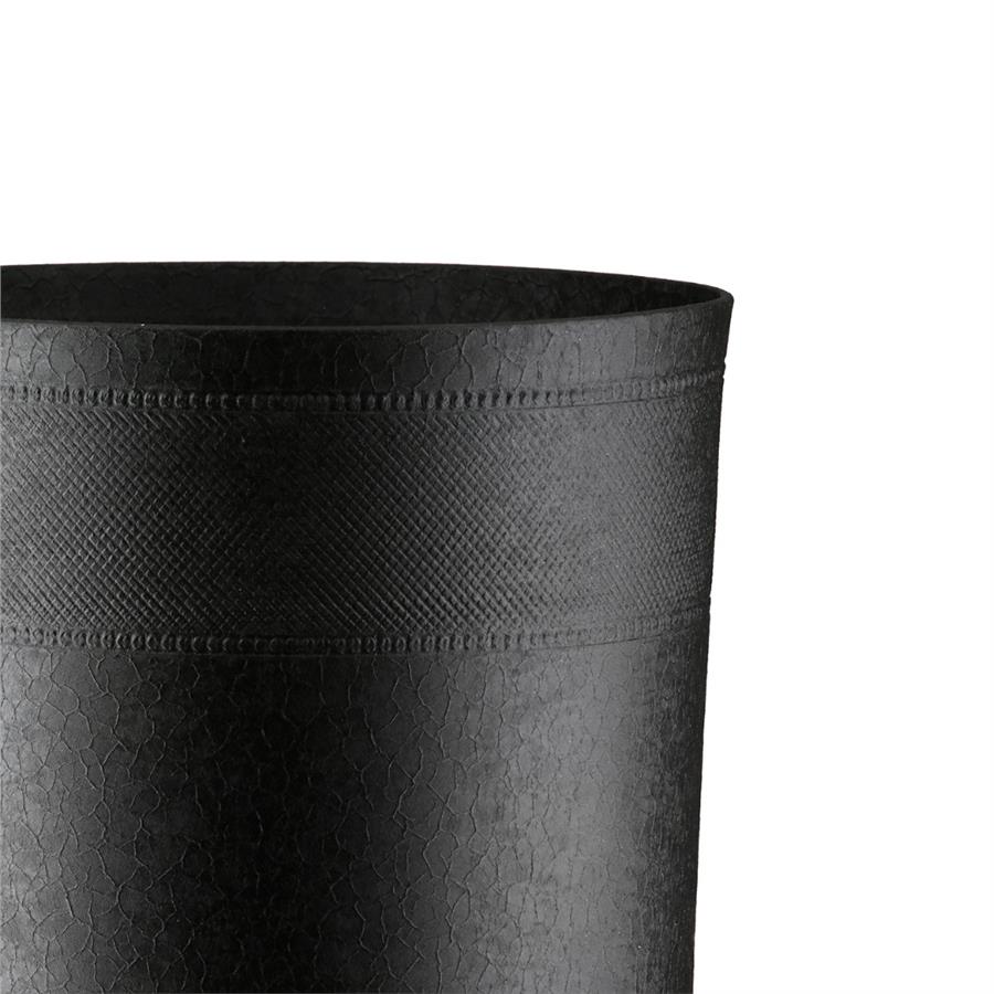 Gılde Saksı Silindirik Alüminyum Siyah Küçük Boy Y.29 cm D.18 cm